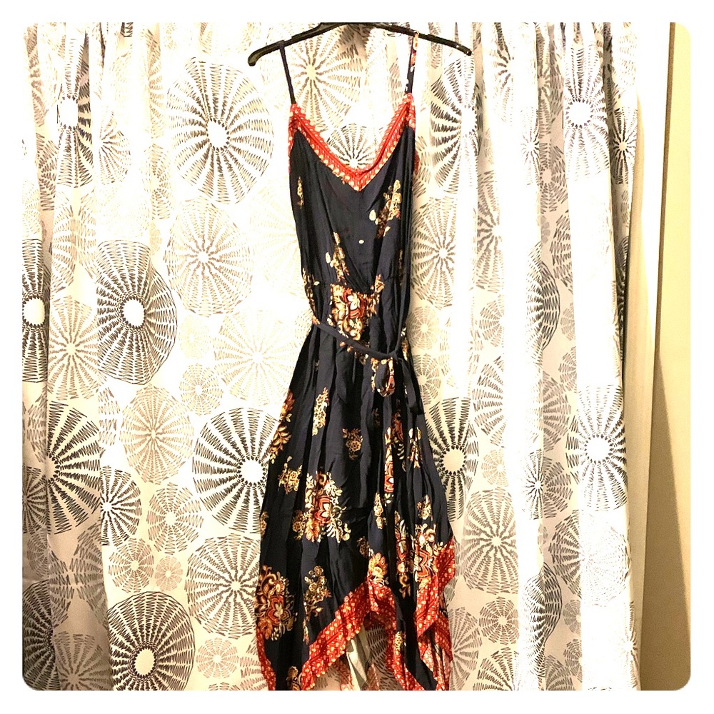 Spaghetti strap summer dress, multi color